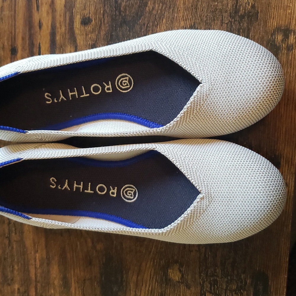 Rothy's Flax Birds-eye Rounded Toe Flats - Picture 4 of 14